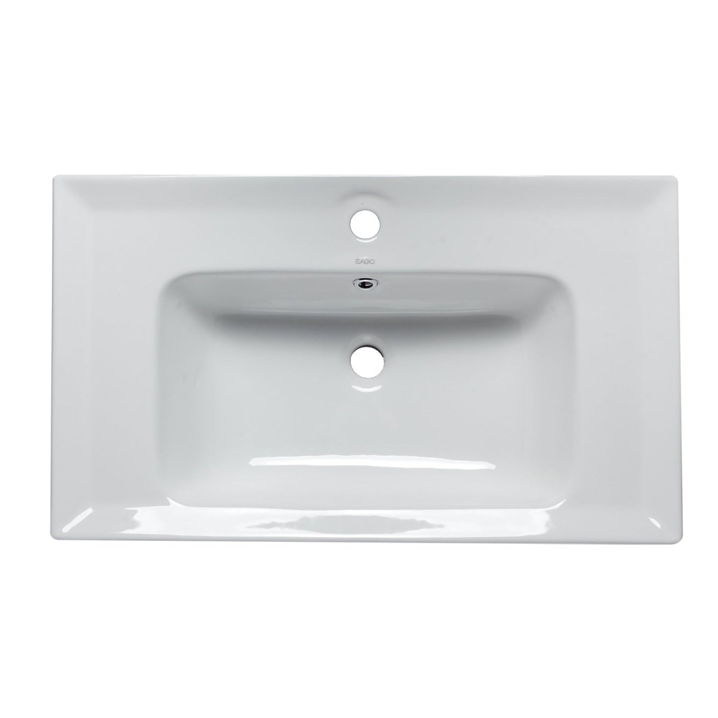 Eago 32"x19" White Ceramic Drop In Bathroom Sink