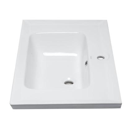 Eago 32"x19" White Ceramic Drop In Bathroom Sink
