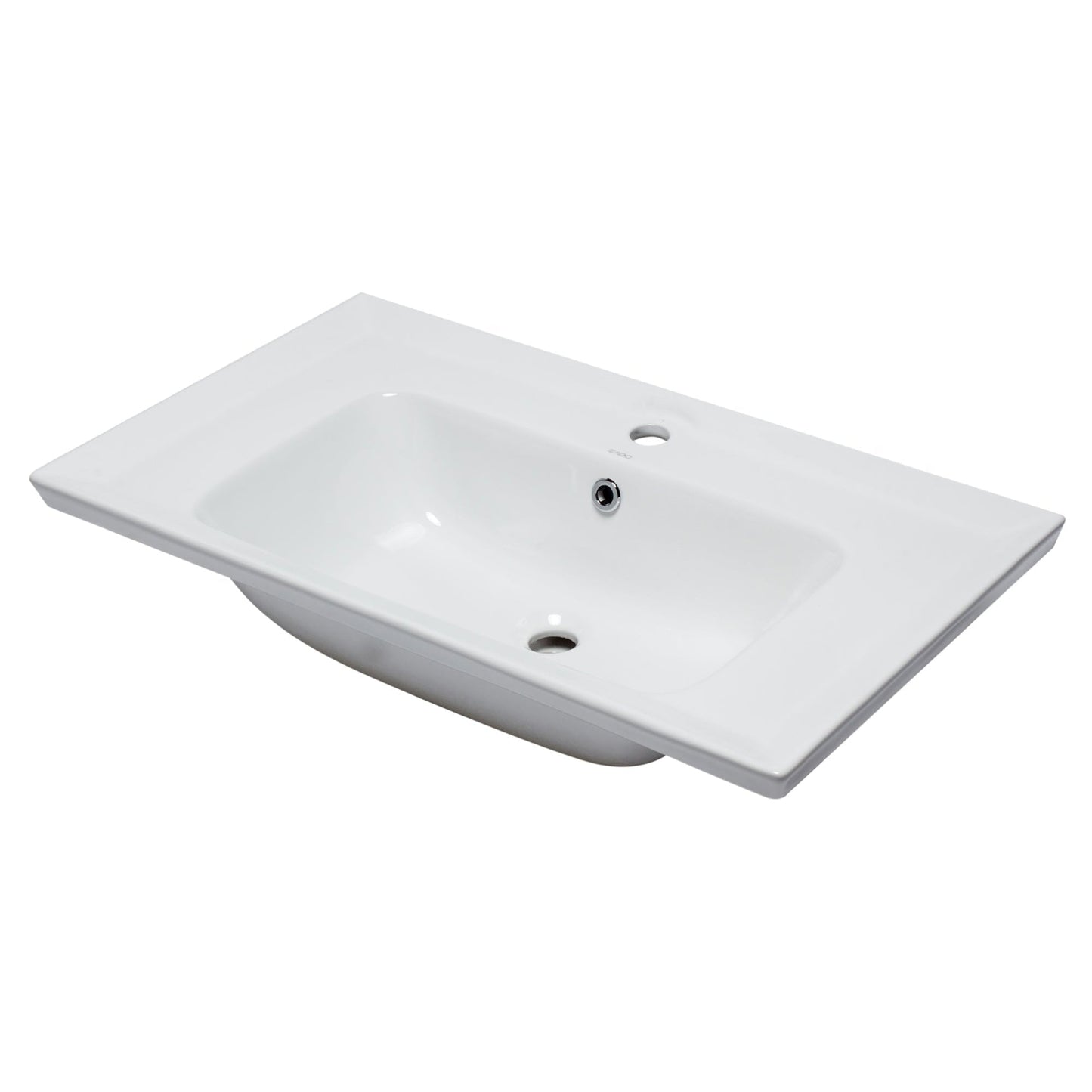 Eago 32"x19" White Ceramic Drop In Bathroom Sink