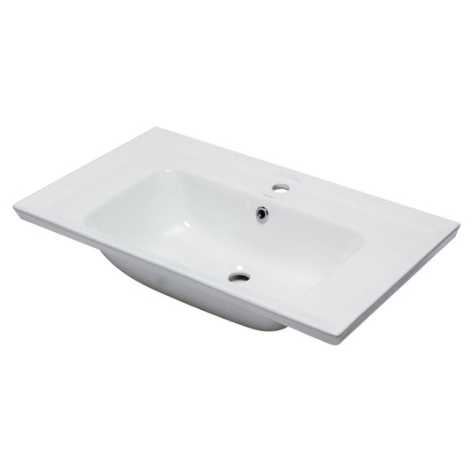 Eago 32"x19" White Ceramic Drop In Bathroom Sink