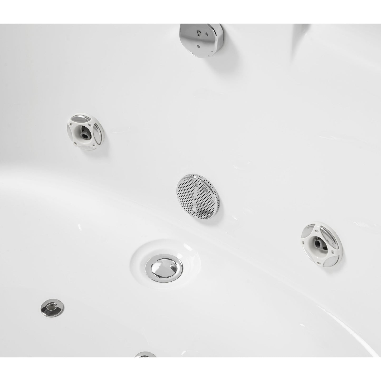 Eago 5 ft Clear Rounded Acrylic White Bathtub