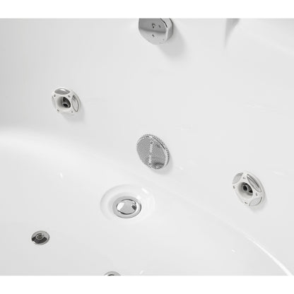 Eago 5 ft Clear Rounded Acrylic White Bathtub