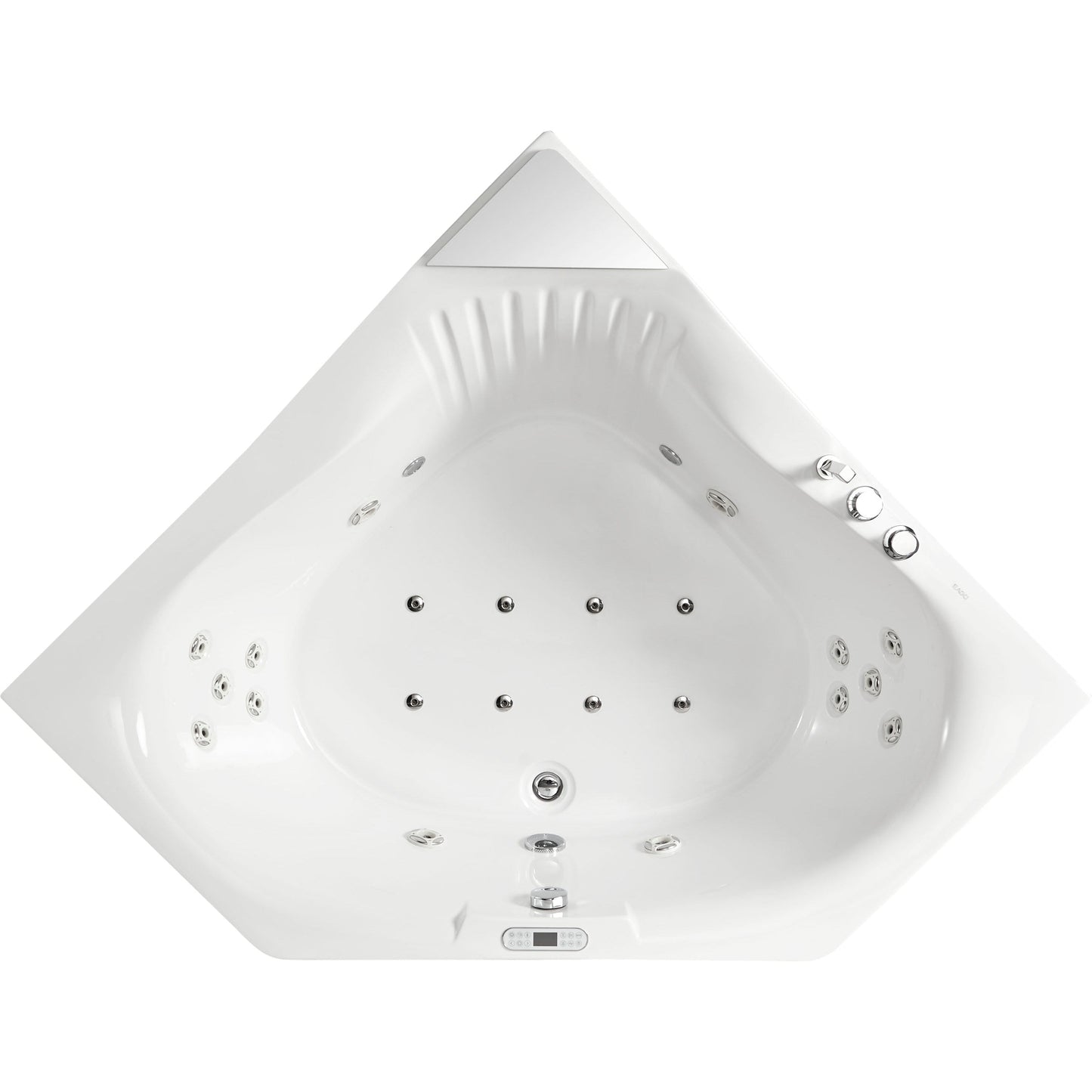 Eago 5 ft Clear Rounded Acrylic White Bathtub