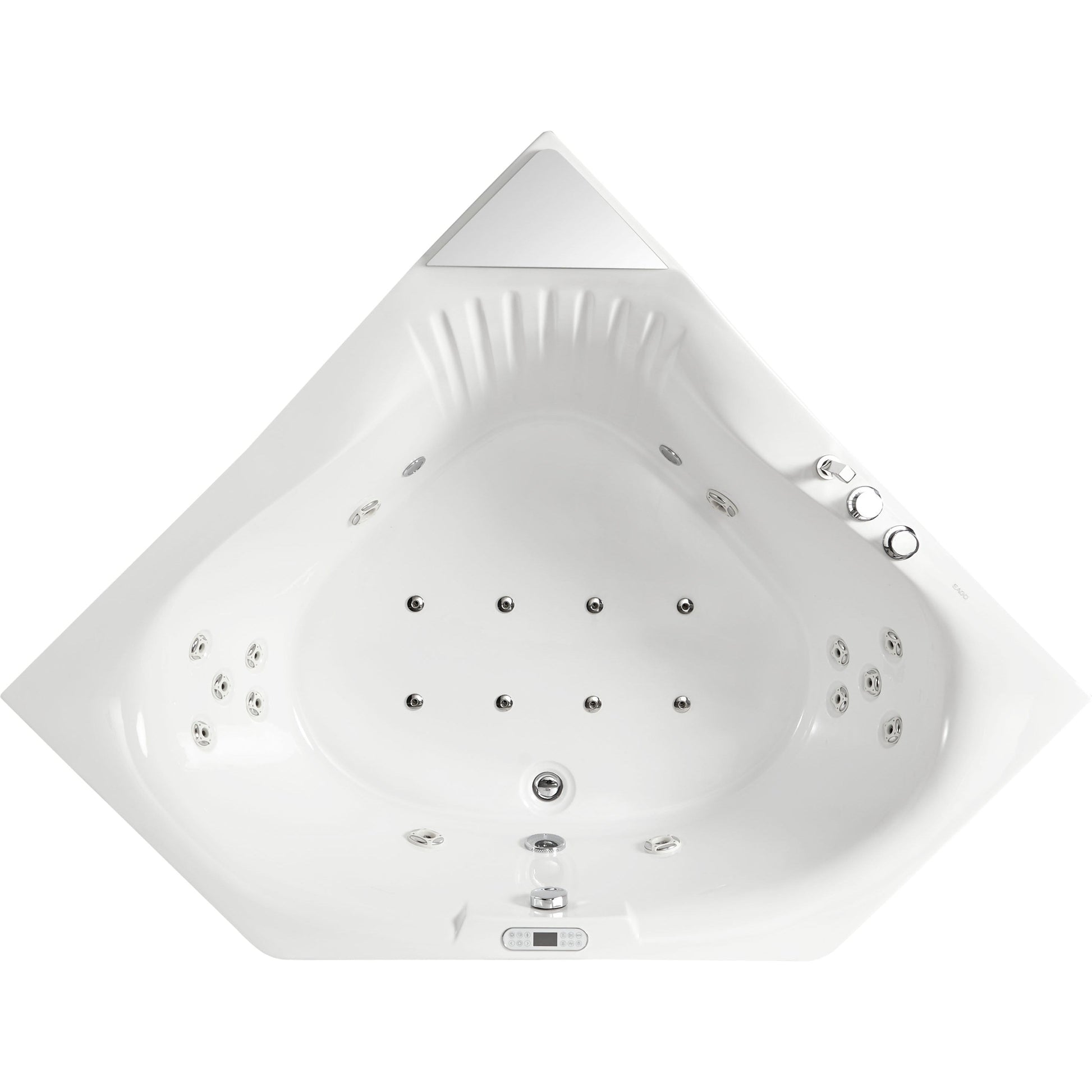 Eago 5 ft Clear Rounded Acrylic White Bathtub