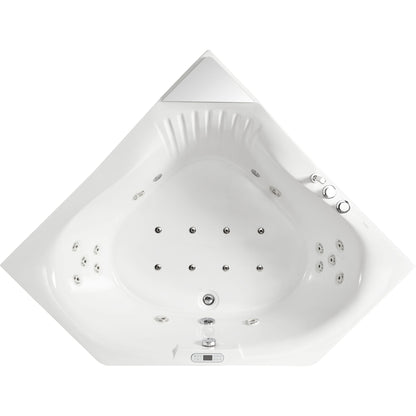 Eago 5 ft Clear Rounded Acrylic White Bathtub