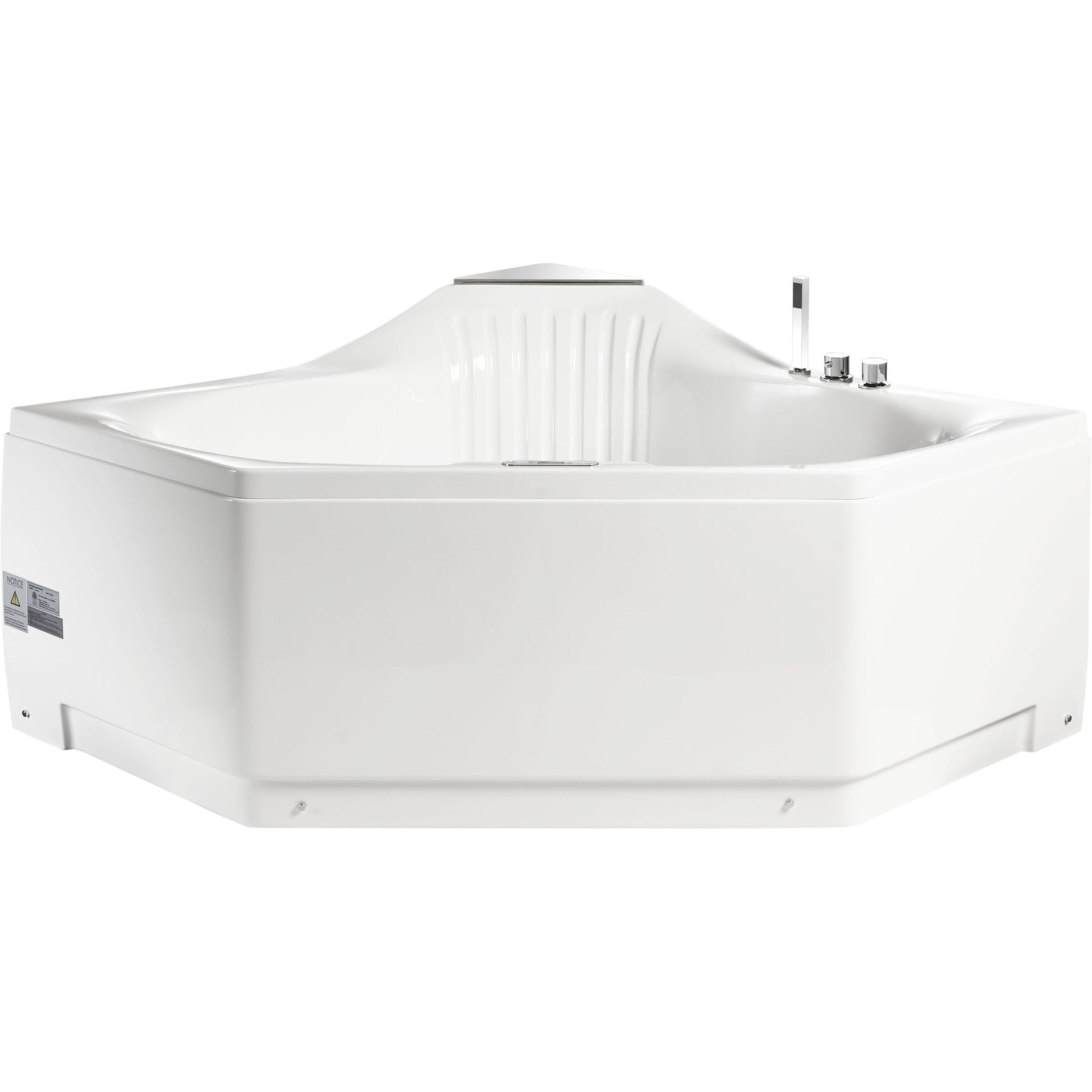 Eago 5 ft Clear Rounded Acrylic White Bathtub