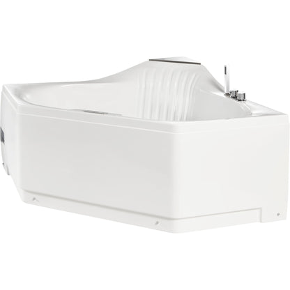 Eago 5 ft Clear Rounded Acrylic White Bathtub