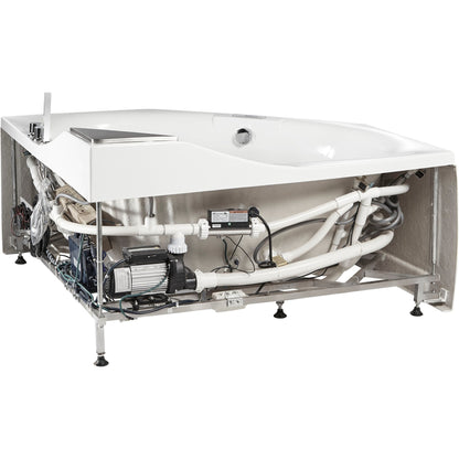 Eago 5 ft Clear Rounded Acrylic White Bathtub