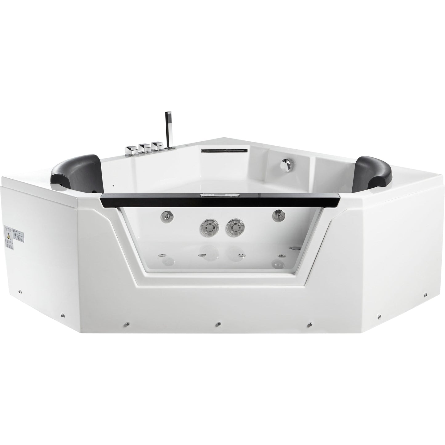 Eago Clear Corner Whirlpool 5 ft Acrylic White Bathtub