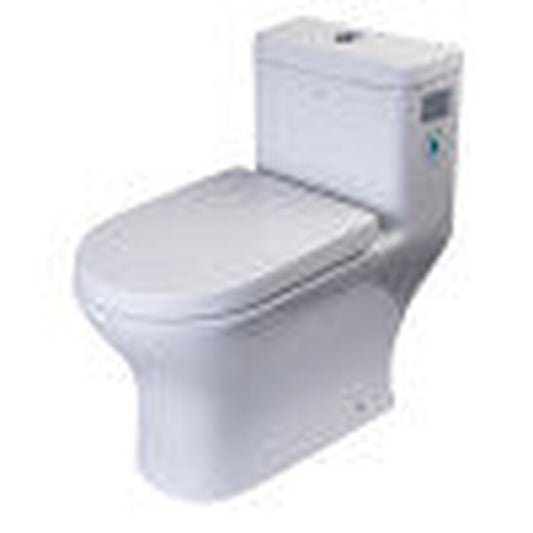 Eago Dual Flush One Piece Eco-friendly High Efficiency Low Flush 27" White Toilet
