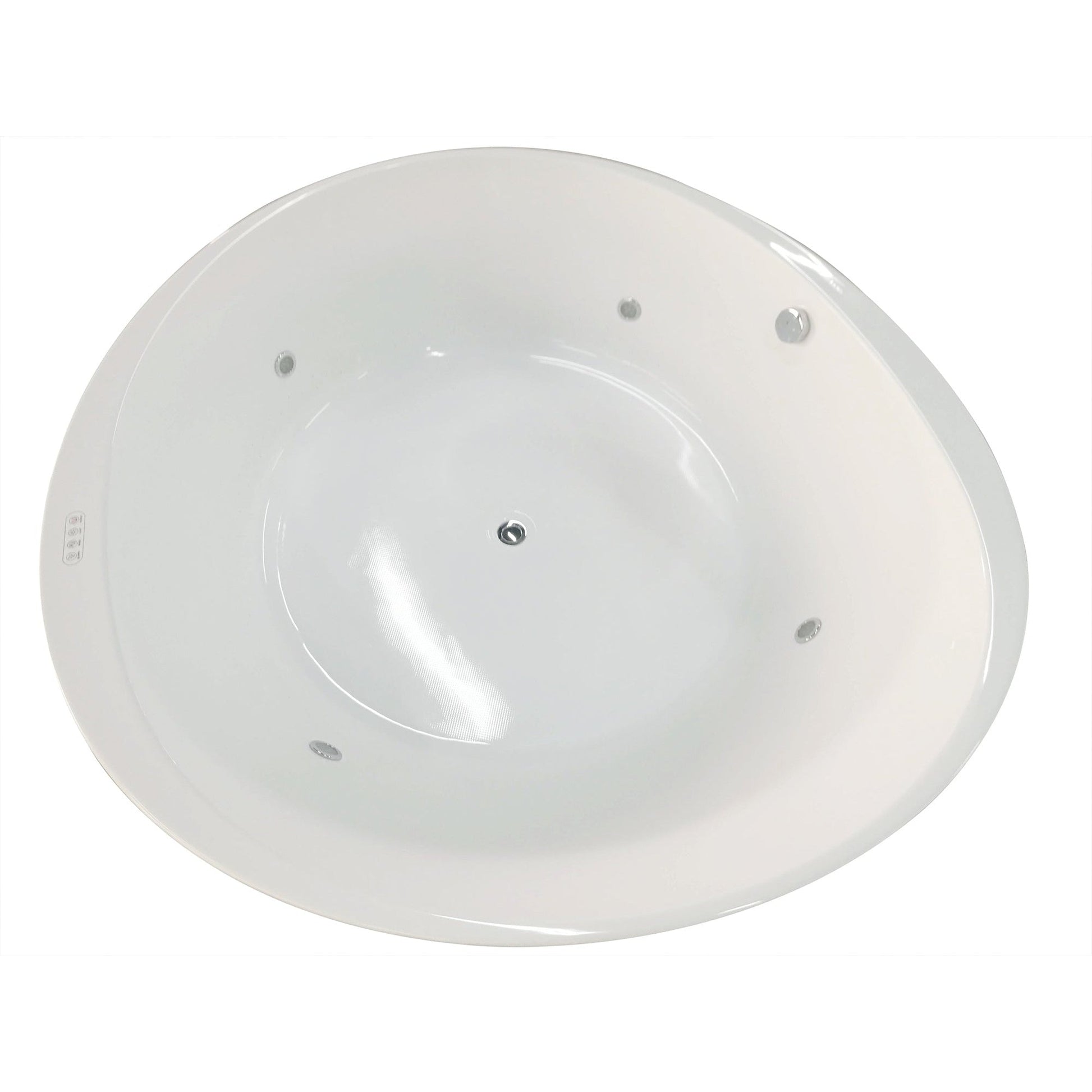 Eago Free Standing Air Bubble 66" Round Bathtub