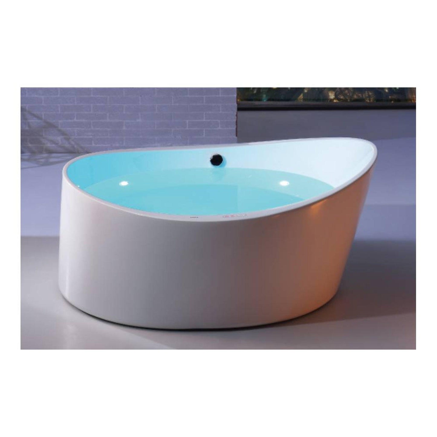 Eago Free Standing Air Bubble 66" Round Bathtub