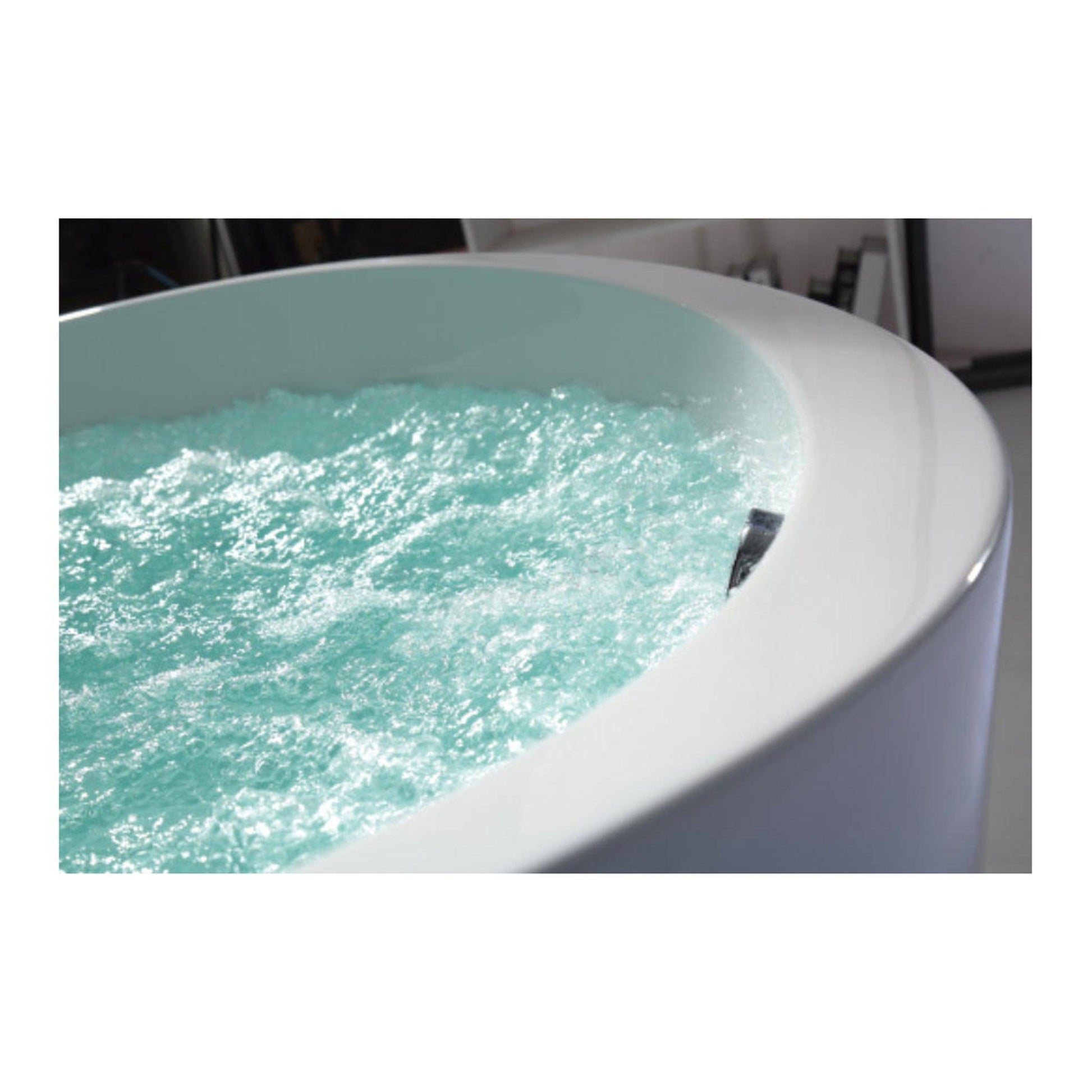 Eago Free Standing Air Bubble 66" Round Bathtub