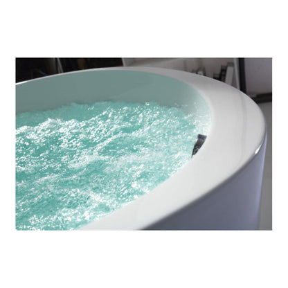 Eago Free Standing Air Bubble 66" Round Bathtub