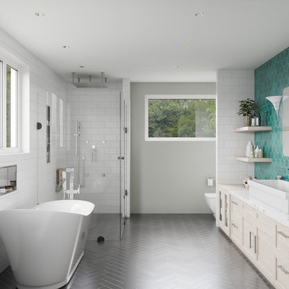 Eago Free Standing Air Bubble 69" White Bathtub