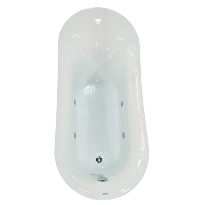 Eago Free Standing Air Bubble 69" White Bathtub