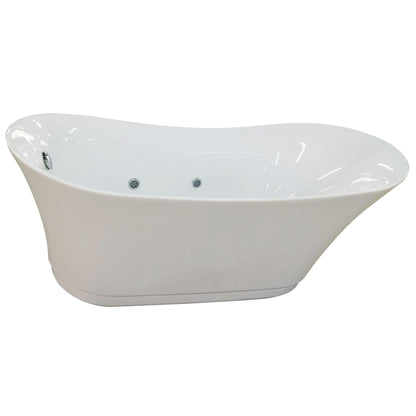 Eago Free Standing Air Bubble 69" White Bathtub