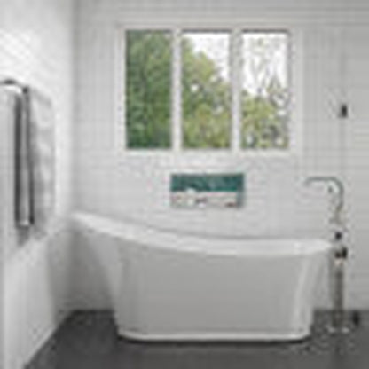 Eago Free Standing Air Bubble 69" White Bathtub