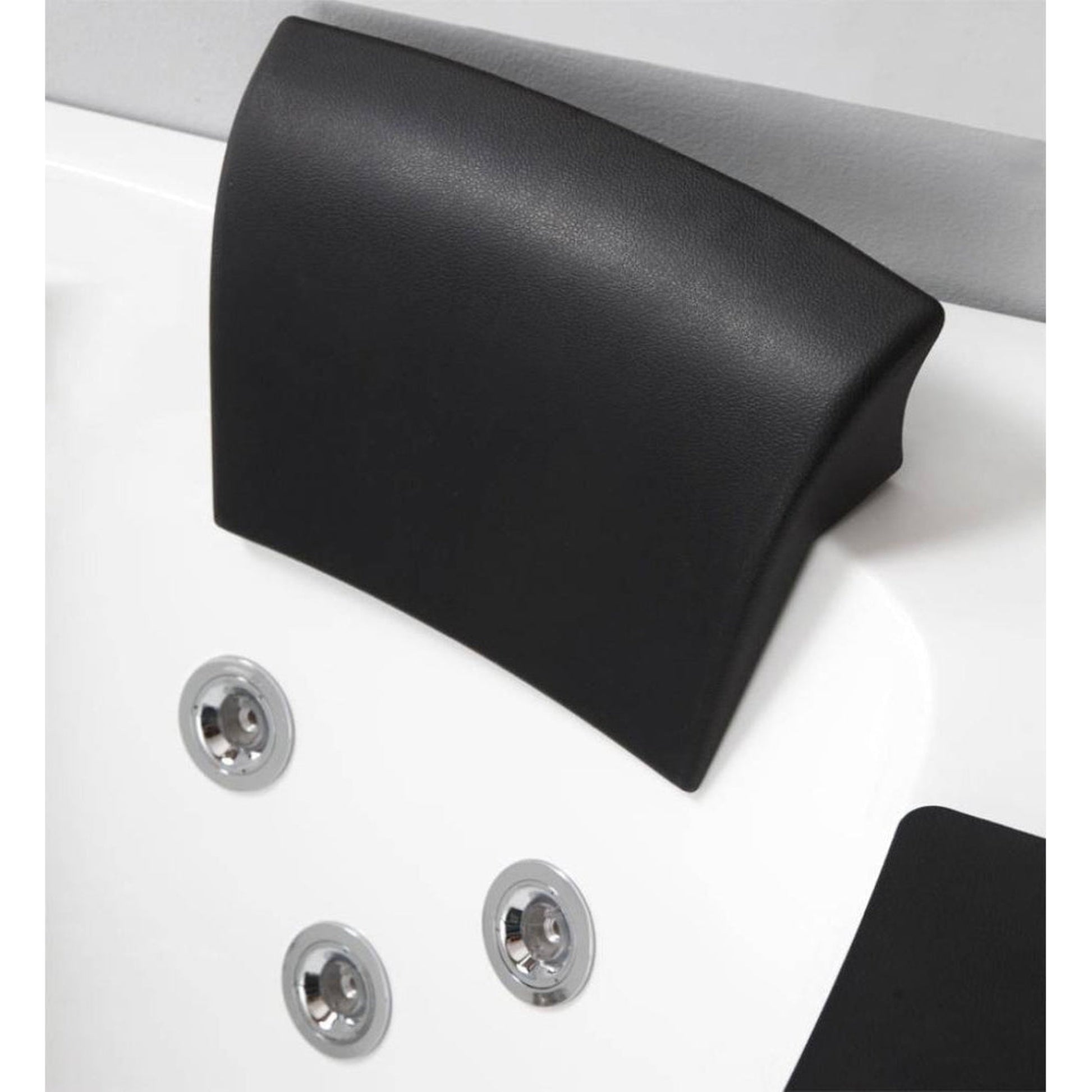 Eago Left Corner Whirlpool 5 ft Clear Rounded Acrylic White Bathtub