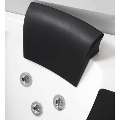 Eago Left Corner Whirlpool 5 ft Clear Rounded Acrylic White Bathtub