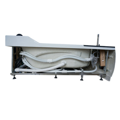 Eago Left Corner Whirlpool 5.5 ft Acrylic White Bathtub