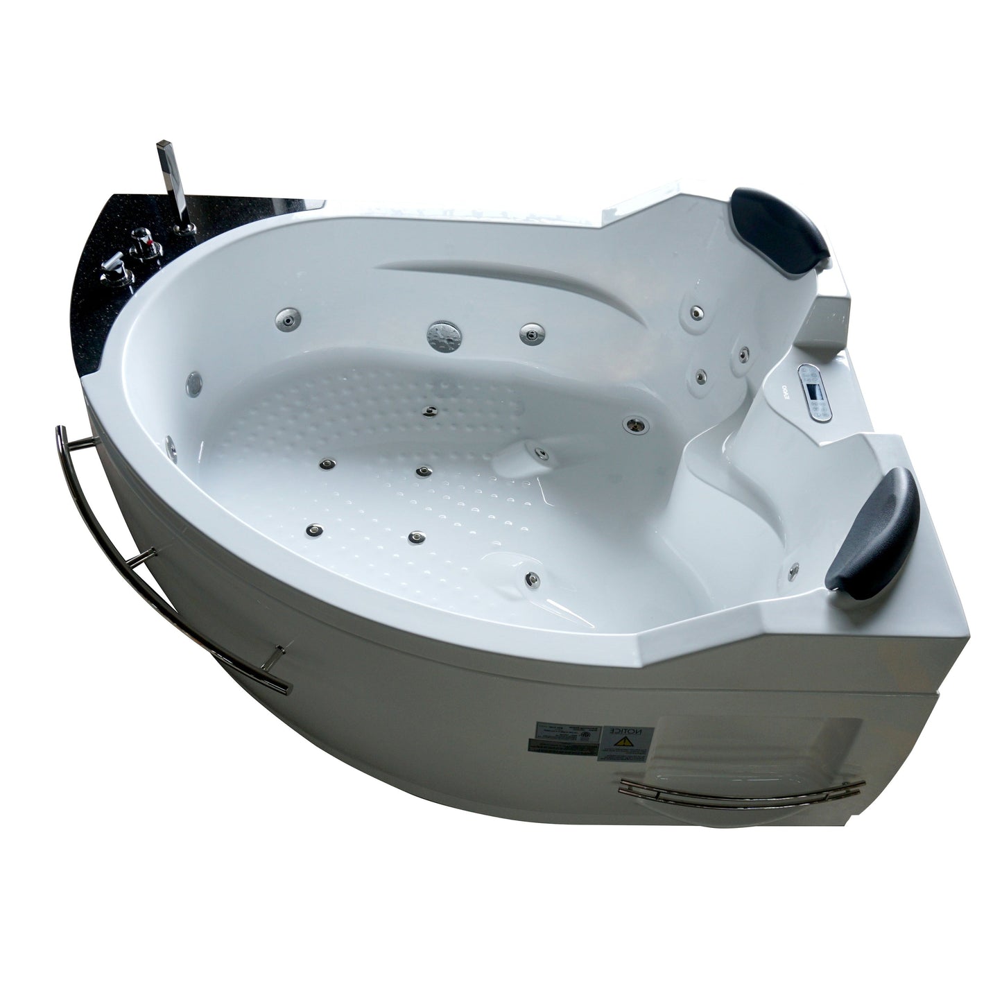 Eago Left Corner Whirlpool 5.5 ft Acrylic White Bathtub
