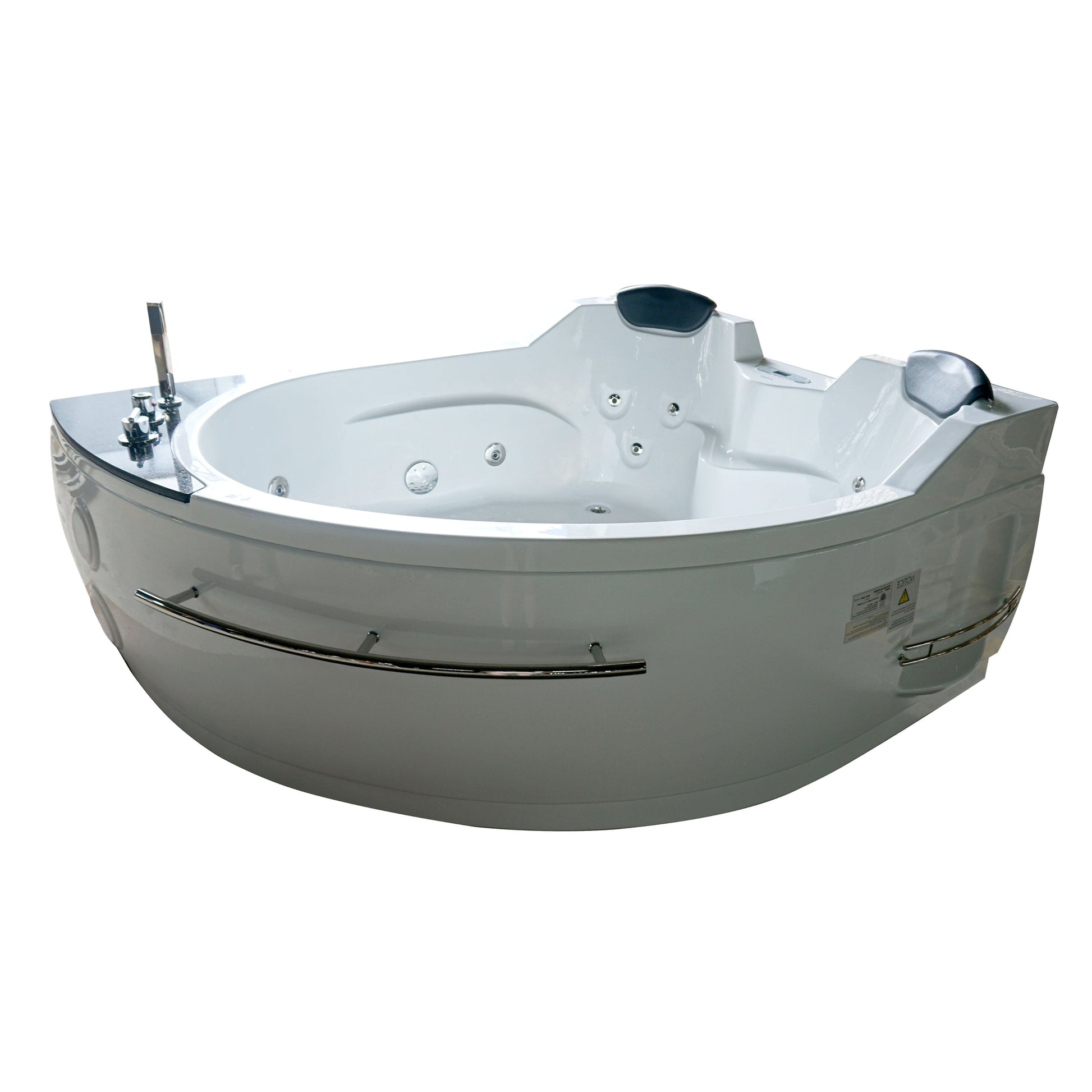 Eago Left Corner Whirlpool 5.5 ft Acrylic White Bathtub