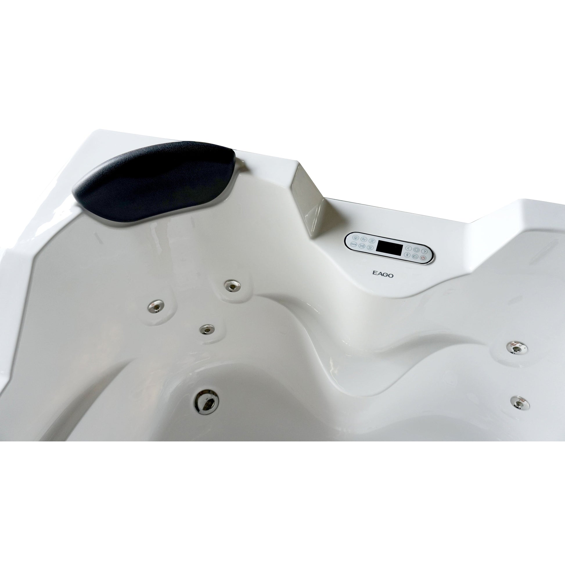 Eago Left Corner Whirlpool 5.5 ft Acrylic White Bathtub