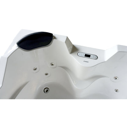 Eago Left Corner Whirlpool 5.5 ft Acrylic White Bathtub