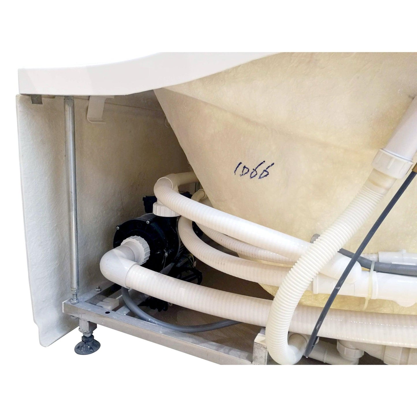 Eago Left Drain Whirlpool 6 ft Acrylic White Bathtub with Fixtures