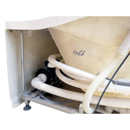 Eago Left Drain Whirlpool 6 ft Acrylic White Bathtub with Fixtures