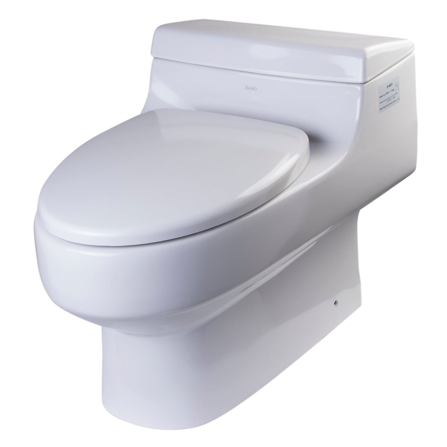Eago One Piece Single Flush 30" Ceramic White Toilet