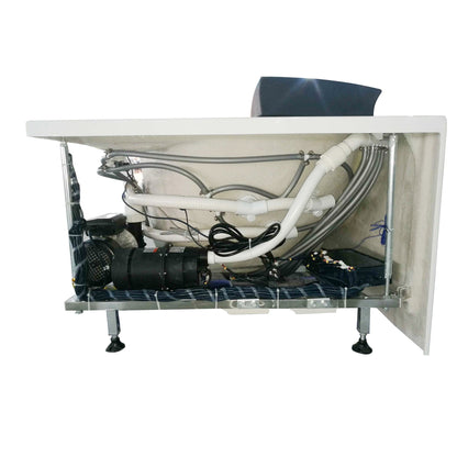 Eago Right Corner Whirlpool 5 ft Clear Rounded Acrylic White Bathtub