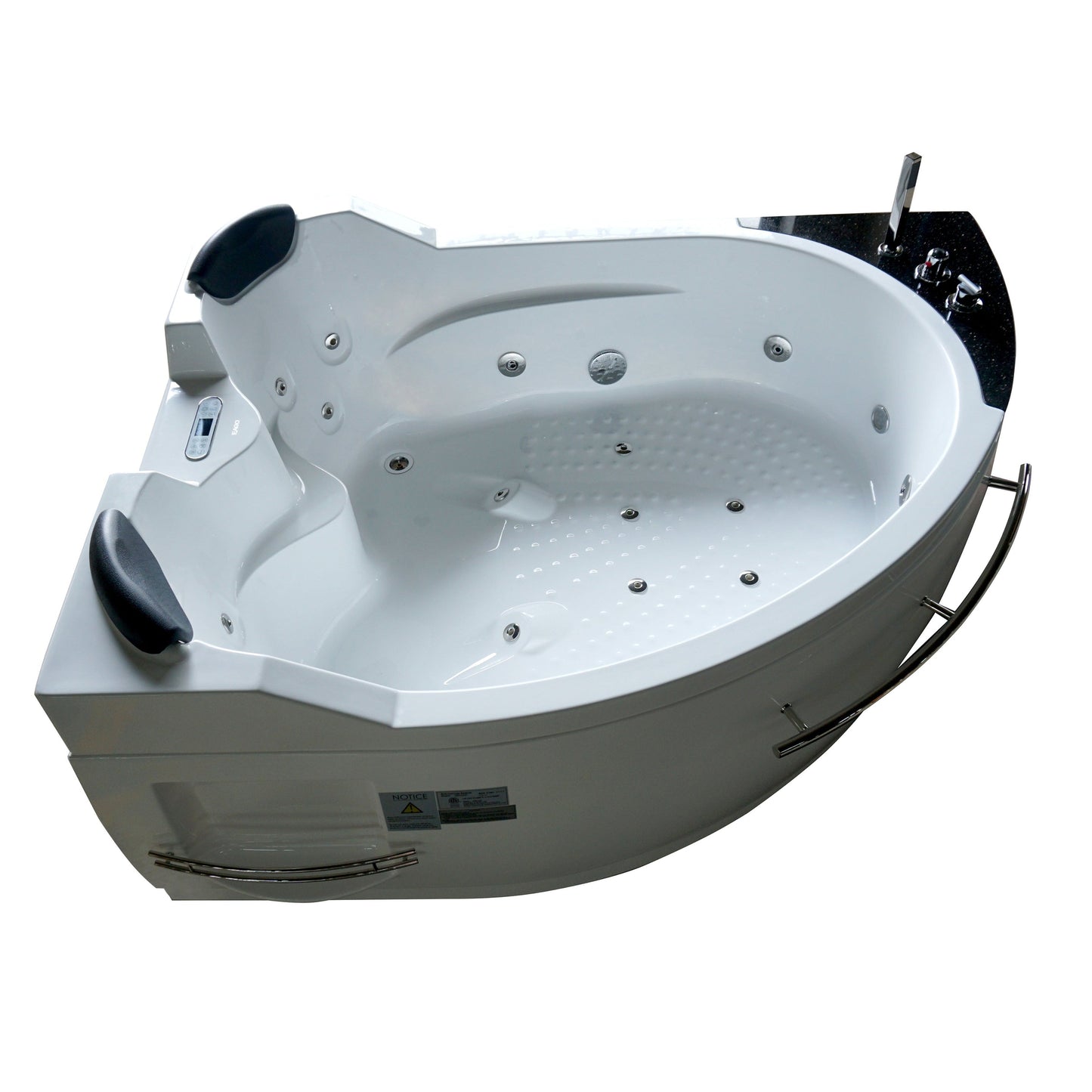 Eago Right Corner Whirlpool 5.5 ft Acrylic White Bathtub
