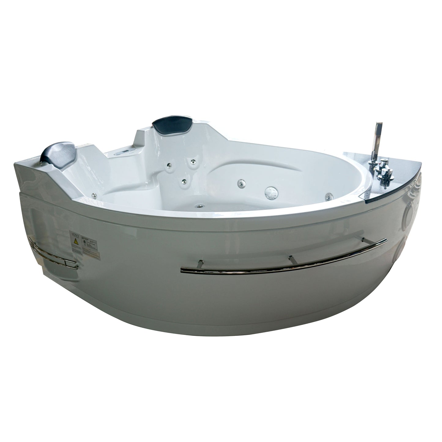 Eago Right Corner Whirlpool 5.5 ft Acrylic White Bathtub