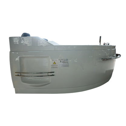 Eago Right Corner Whirlpool 5.5 ft Acrylic White Bathtub