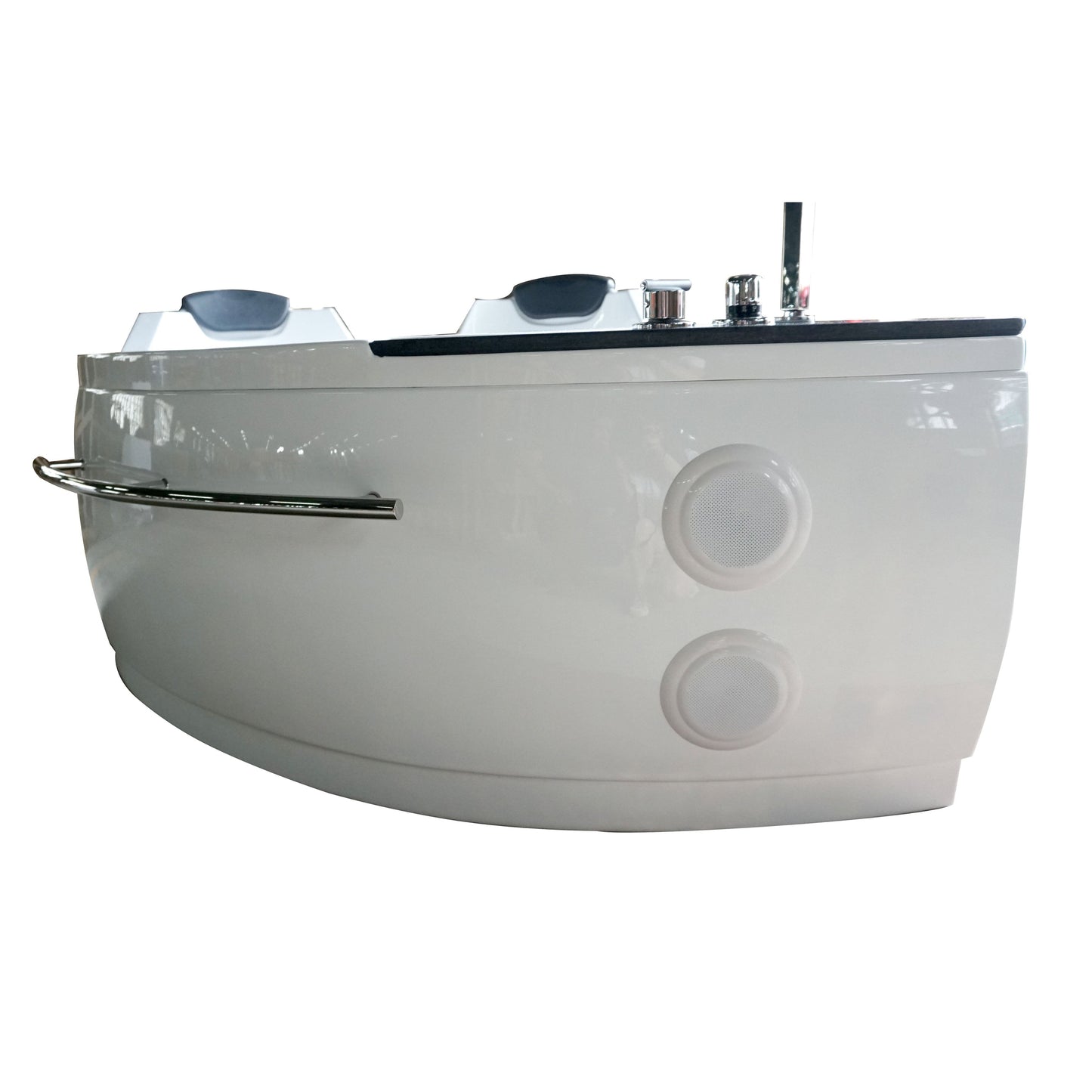 Eago Right Corner Whirlpool 5.5 ft Acrylic White Bathtub