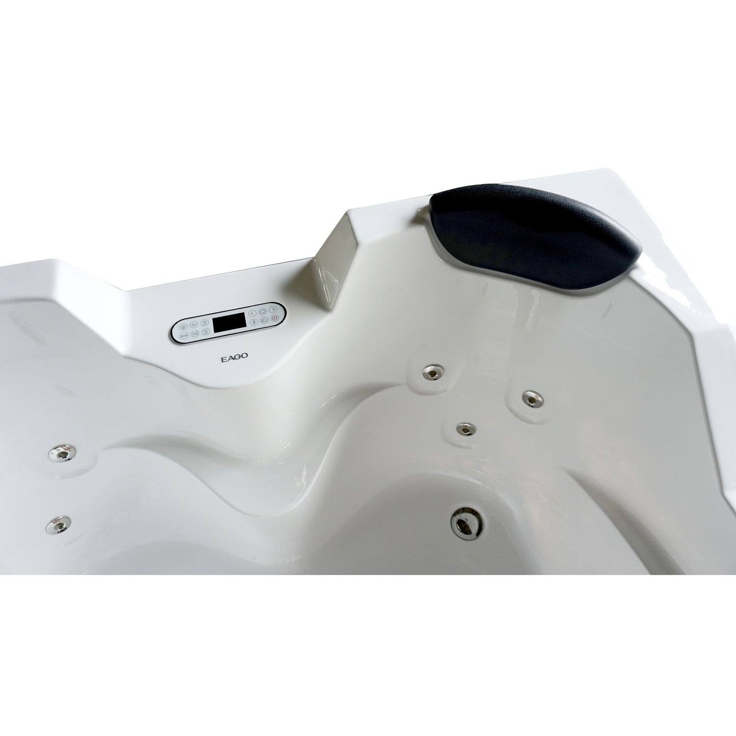 Eago Right Corner Whirlpool 5.5 ft Acrylic White Bathtub