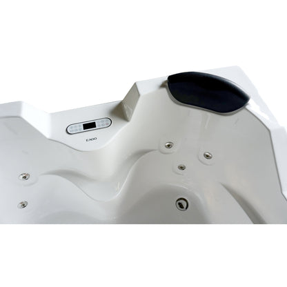 Eago Right Corner Whirlpool 5.5 ft Acrylic White Bathtub