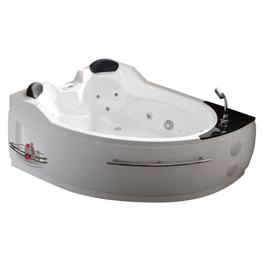 Eago Right Corner Whirlpool 5.5 ft Acrylic White Bathtub