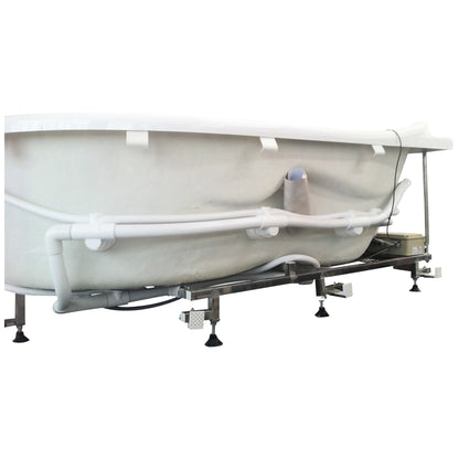 Eago Right Corner Whirlpool 6 ft Acrylic White Bathtub