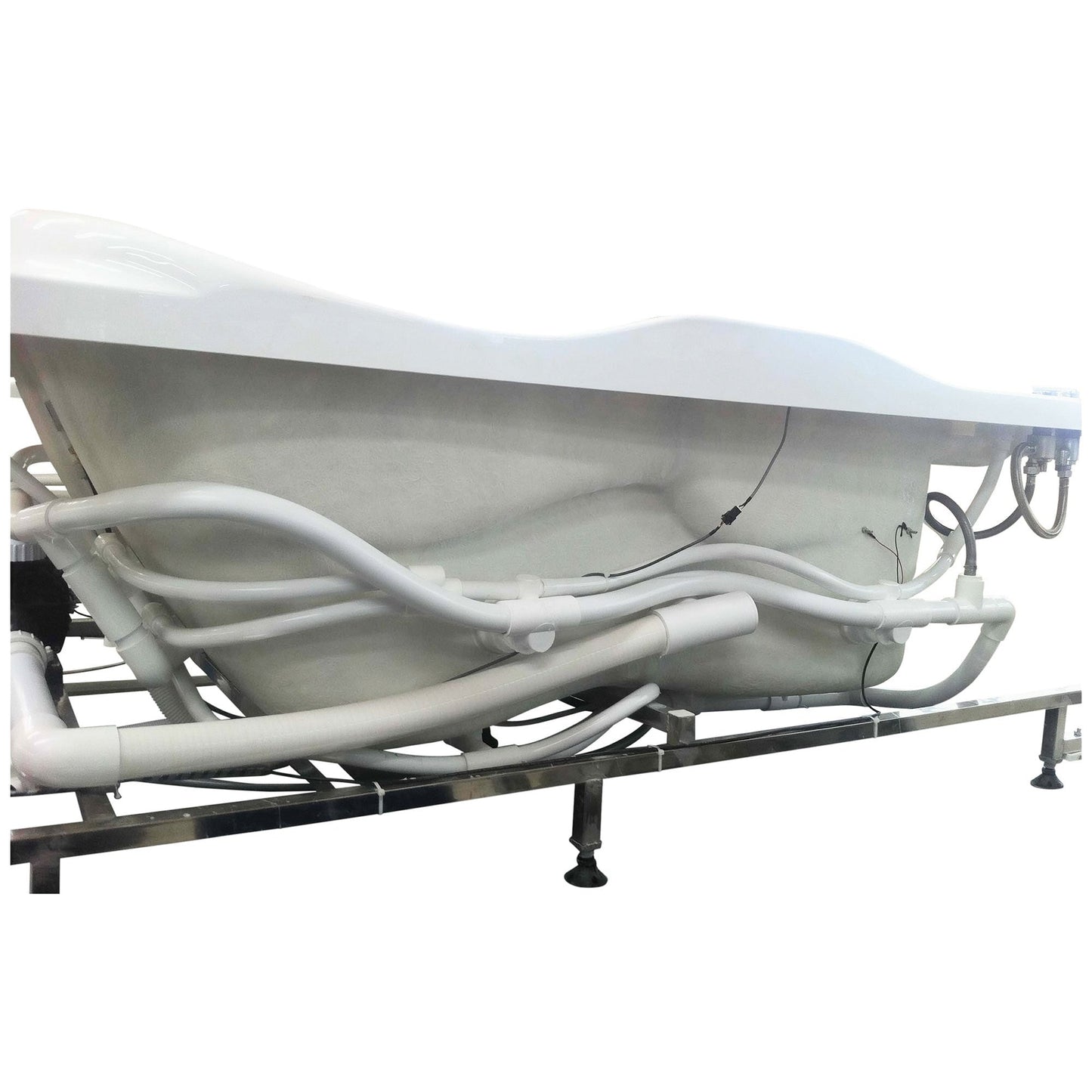 Eago Right Corner Whirlpool 6 ft Acrylic White Bathtub