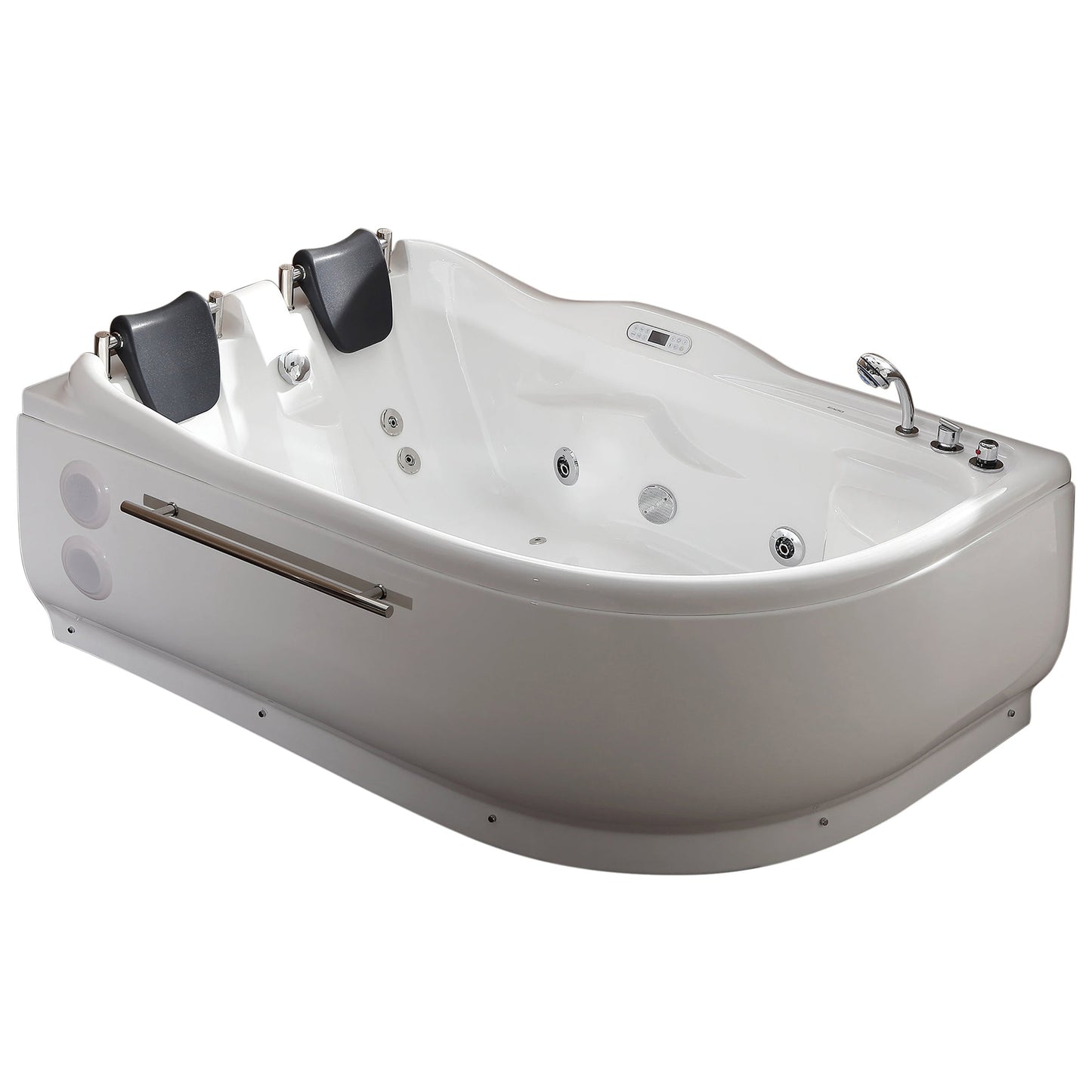 Eago Right Corner Whirlpool 6 ft Acrylic White Bathtub