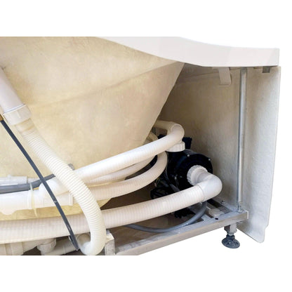 Eago Right Drain Whirlpool 6 ft Acrylic White Bathtub with Fixtures