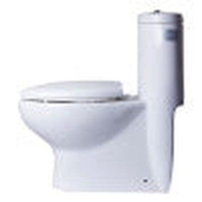 Eago Tall Dual Flush One Piece Low Flush 28" Ceramic White Toilet