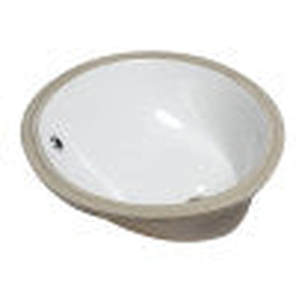 Eago Undermount 18"x15" White Ceramic Bathroom Sink