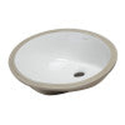 Eago Undermount 18"x15" White Ceramic Bathroom Sink