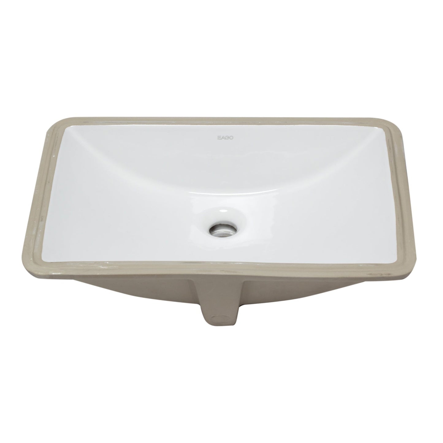 Eago Undermount 22"x15" Rectangular White Ceramic Bathroom Sink