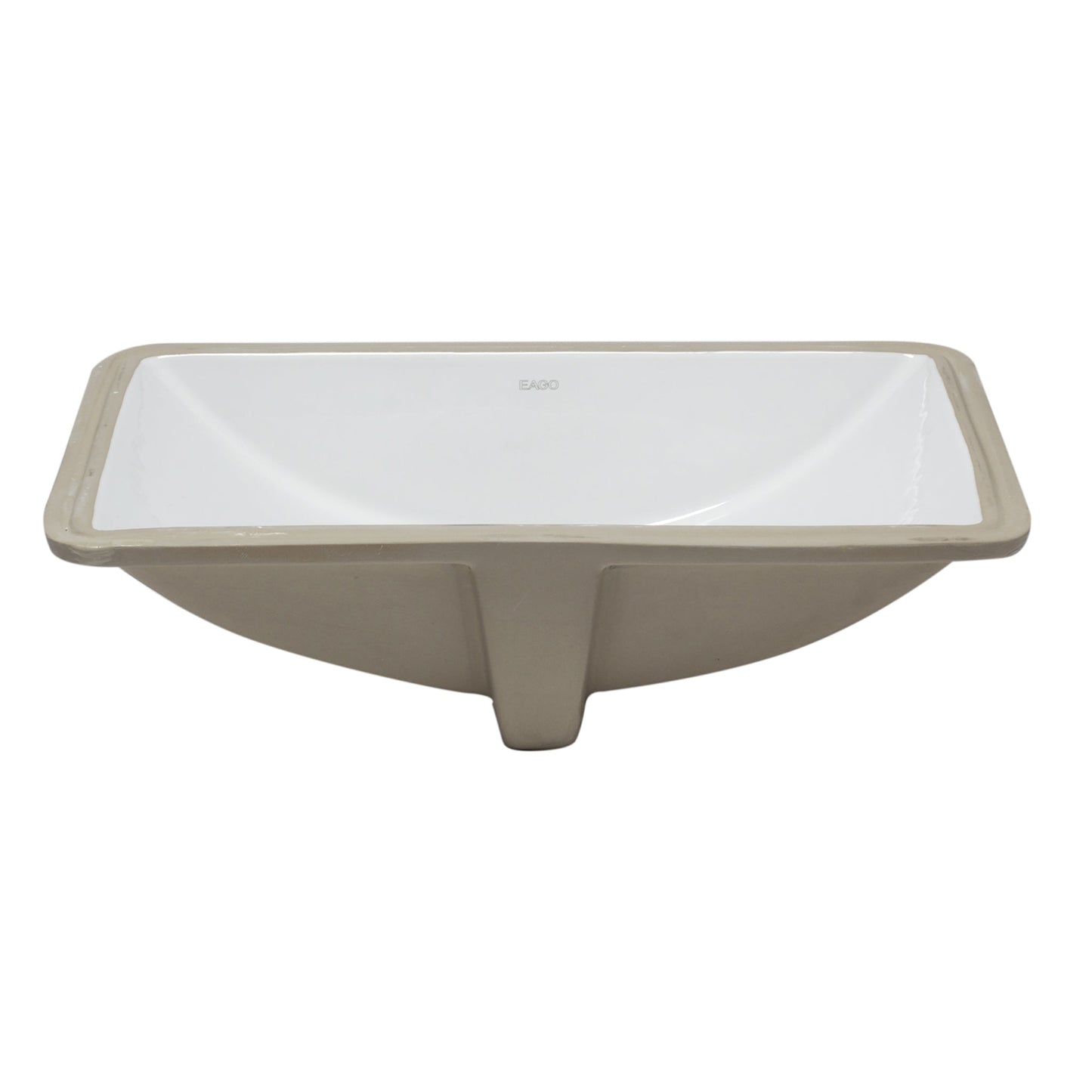 Eago Undermount 22"x15" Rectangular White Ceramic Bathroom Sink