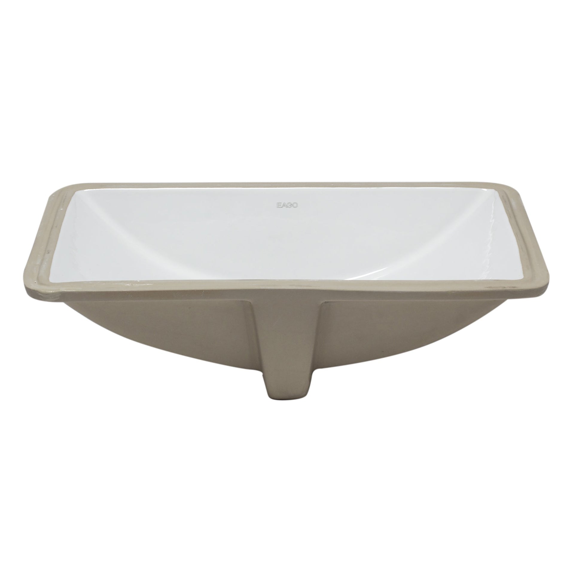 Eago Undermount 22"x15" Rectangular White Ceramic Bathroom Sink